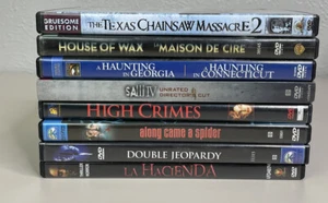 lot of 8 horror movies scary thriller mixed House Of Wax Saw High Crimes Chainsa - Picture 1 of 2