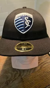 New Era 59Fifty MLS Sporting Kansas City Hat 6 7/8 (54.9cm) Black Cap - Picture 1 of 9