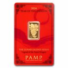 2024 5 Gram Gold Bar - Pamp Lunar Legends Azure Dragon (in Assay)