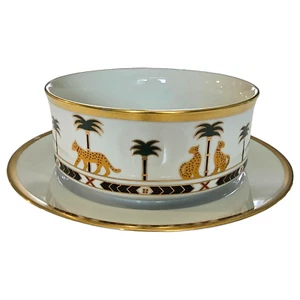 Christian Dior Casablanca Gravy Bowl Boat w/ Attached Underplate Retired Rare - Picture 1 of 15