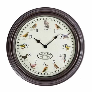Decorative Singing Birds Song Quartz Wall Clock Home Office Decor - Picture 1 of 5