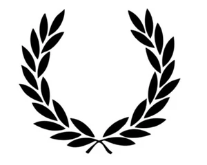 LAUREL WREATH LEAF VINYL DECAL - WINDOW MOD SKINHEAD CAR TRUCK VESPA MANCAVE ETC - Picture 1 of 2