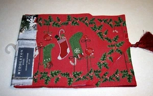 NWT Christmas tapestry table runner with end tassels 13" X 70" - Picture 1 of 3