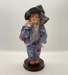 Muñeca vaquera vintage Meerchi cerámica MRH hippie Woodstock estatuilla arte - Imagen 1 de 12