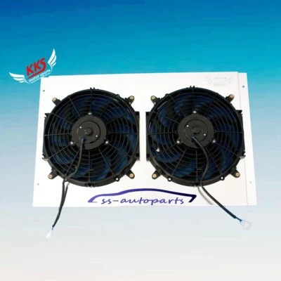 KKS Radiator Shroud 2X12"Fan Fit 68-74 Dodge Charger Plymouth Mopar V8 Big Block Foto 1 de 4