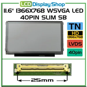 11,6" HD LCD On-Cell Touch Screen Digitizer Display B116XAK01.1 1366x768 40pins - Afbeelding 1 van 1