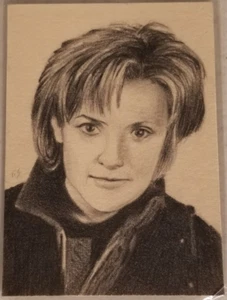 Original Richard Salvucci Sketch ACEO - Amanda Tapping Sam Carter - Stargate SG1 - Picture 1 of 2