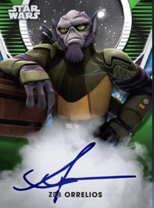 [DIGITAL] Topps Star Wars - Zeb Orrelios - Signature Series 24 W1 - Green Chrome - Foto 1 di 1