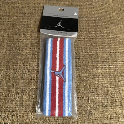 Diadema para sudar vintage 2,5 W Nike Michael Jordan Jumpman azul, rojo y blanco - NUEVA Foto 1 de 2