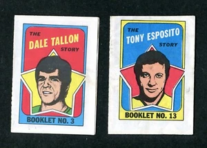 Tony Esposito & Dale Tallon Chicago Blackhawk Hockey Story Booklet 1971-72 Topps - Bild 1 von 2
