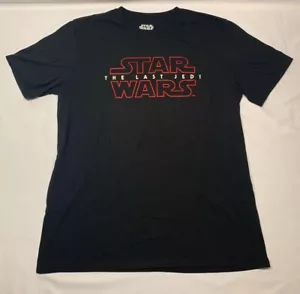 T-shirt nera Star Wars Gli Ultimi Jedi con licenza ufficiale 100% cotone - Foto 1 di 1