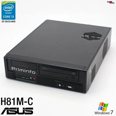 Asus H81M-C Intel Core i3 4160 3600MHz Computer PC Windows 7 10 Parallel Port - Image 1 of 4