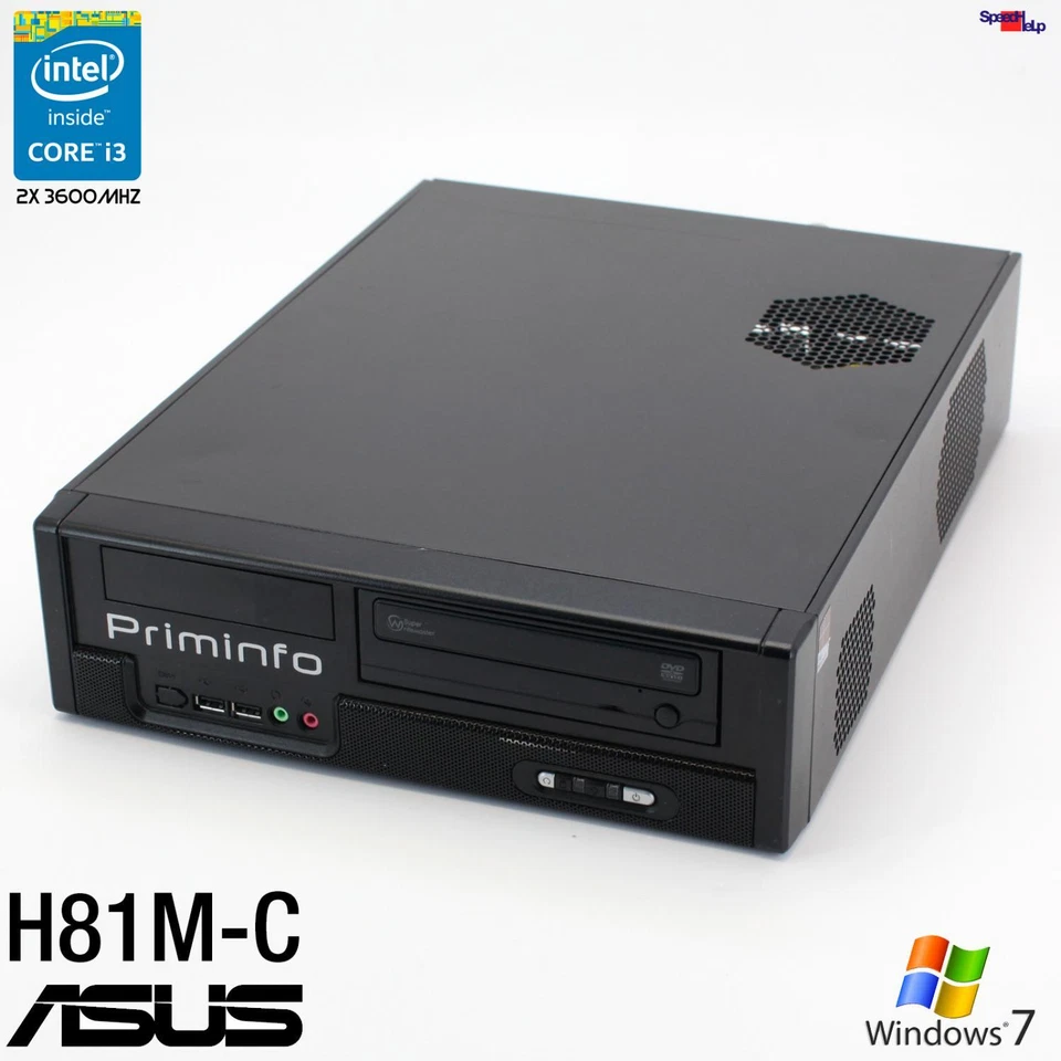 ASUS H81M-C Intel Core i3 4160 3600MHZ Computadora PC Windows 7 10 Paralelo Port - Imagen 1 de 4