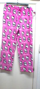 Hello Kitty, Deep Pink, W/Bow , Soft Pajama Pants, XL NWTW Drawstring Close - Picture 1 of 6