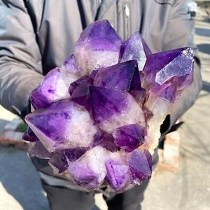 6.3LB Natural Amethyst Point Quartz Crystal Rock Stone Purple Mineral Spe - Picture 1 of 12