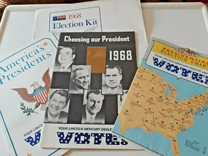 1968 FORD LINCOLN MERCURY WAHLSET NIXON WALLACE REAGAN HUMPHREY MCCARTHY - Bild 1 von 12