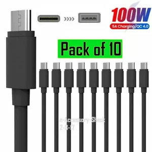 10x Type C to USB-A Fast Charge Cable Cord Charging Quick Charger Bulk Wholesale - Picture 1 of 8