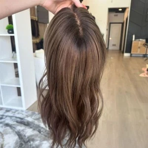 Ombre Ash Brown Loose Wave Hair Wig Lace Front Wigs for Women Remy Human Hair - Picture 1 of 9