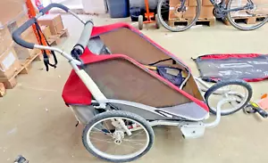 Thule Chariot COUGAR 2 Fahrradanhänger rot incl. Infant sling Babytrage / DEFEKT - Bild 1 von 21