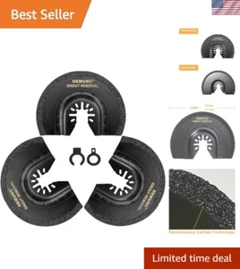 Versatile 3PC Grout Removal Tool Blades - Oscillating Carbide for 1/16" Grout - Picture 1 of 9