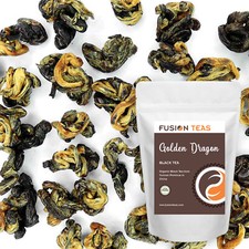 Golden Dragon Yunnan Black Tea - Premium Organic Loose Leaf - Fusion Teas