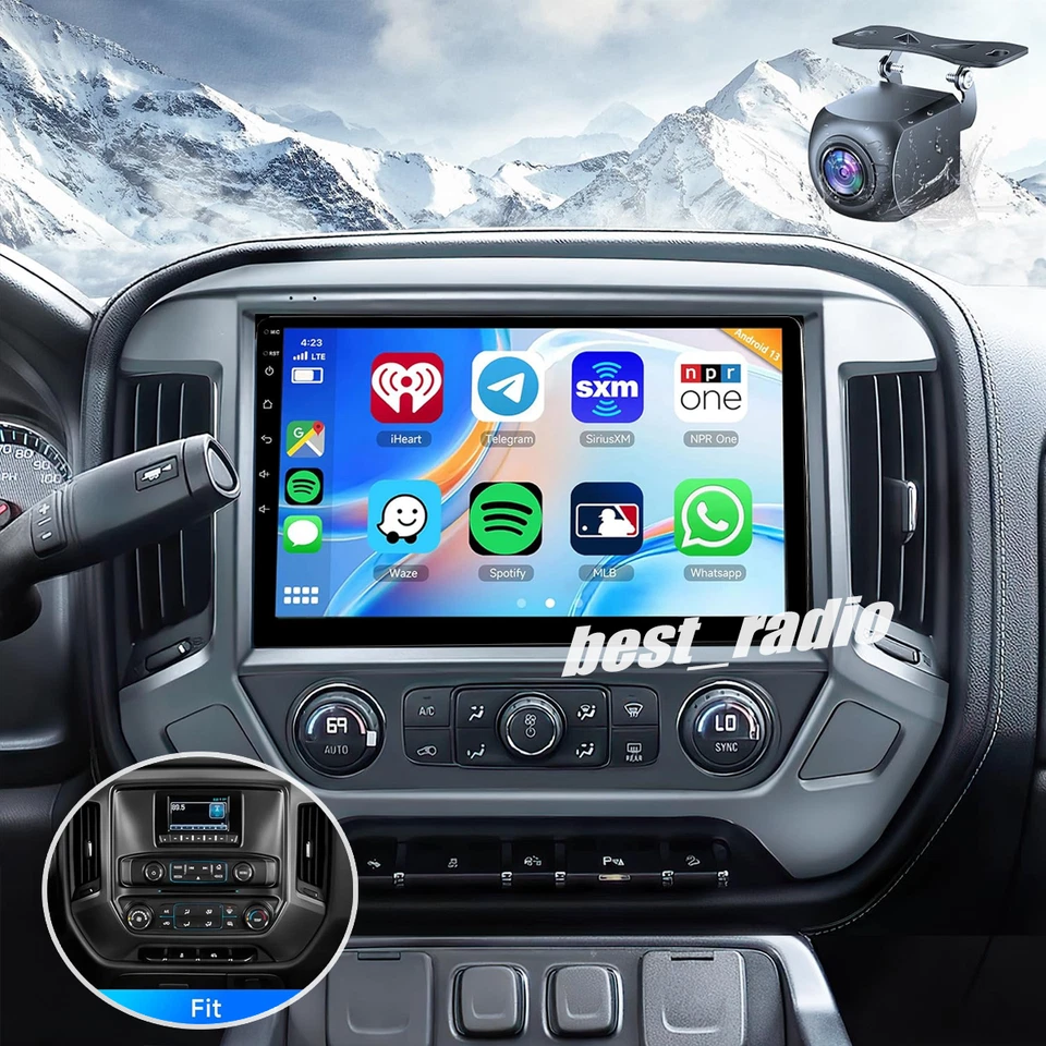 Apple Carplay For Chevrolet Silverado 2014-2018 GMC Sierra Car Stereo Radio GPS - Image 1 of 4