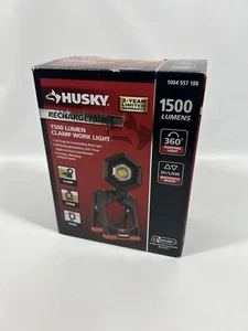 Husky Klemme LED Arbeitsleuchte 1500 Lumen wiederaufladbar kabellos Lithium Ionen Neu im Karton - Bild 1 von 5