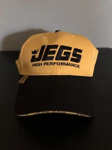 NEW JEGS HIGH PERFORMANCE HAT BALL CAP AUTOMOTIVE YELLOW BLACK DELAWARE OH NWT - Picture 1 of 7