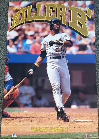 Barry Bonds THE KILLER B Pittsburgh Pirates 1991 Costacos 23x35 POSTER Cover