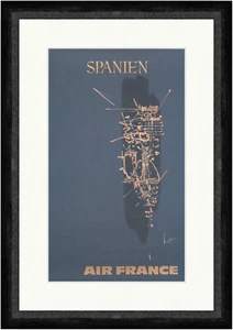 AIR FRANCE Spanien Georges Mathieu Plakat Werbung Kunstdruck Faks_Plakatwelt 482 - Bild 1 von 1