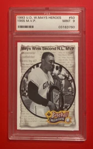 WILLIE MAYS Heroes 1993 UD 1965 MVP #50 Baseball Classificato PSA 9 GIANTS HOF - Foto 1 di 3