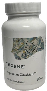 Thorne Research Magnesium CitraMate Dietary Supplement - 90 Capsules 5/26+ - Picture 1 of 4