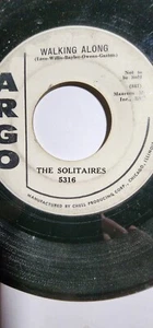 The Solitaires Walking Along / Please Kiss This Letter- ARGO Promo GOOD F329 - Picture 1 of 2