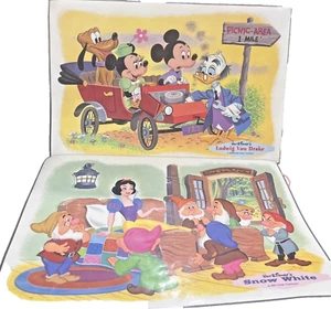 Vintage 1960's Walt DISNEY Productions Place mats - Set of 2 - Picture 1 of 4