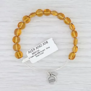 Neu ALEX AND ANI Team Dunkel Topas Luxe Armband Glanz Silber Bernstein Kristall - Bild 1 von 4