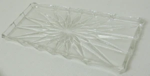 Plato de servir de vidrio Walther vintage Clear Starburst placa de tacos caja original - Imagen 1 de 13