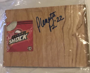 PLENETTE PIERSON Tulsa SHOCK Basketball WNBA Signed Floor Tile 5" x 4" Lynx - Picture 1 of 1