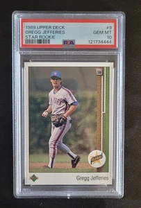 1989 UPPER DECK NEW YORK METS ROOKIE GREGG JEFFERIES PSA 10 - Foto 1 di 2