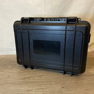 Estuche rígido impermeable negro sin marca, 14x11x5 Foto 1 de 4