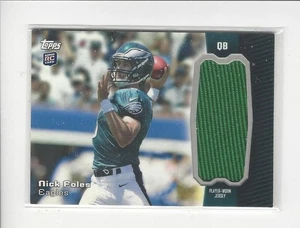 2012 Topps Rookie Relic Jumbos Nick Foles JERSEY Eagles - Picture 1 of 2