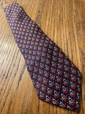 Vintage EUC Rivetz Of Boston Silk Tie Geometric Men’s Necktie Hand Made - Image 1 of 4