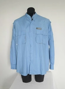 Raptor Size XL Light Blue Long Sleeve Outdoor Fishing Shirt Back Ventilation - Picture 1 of 8