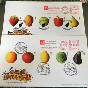 GB BRIEFMARKEN UNADRESSIERT METER SPRUCH ERSTTAGSBRIEF 2003 OBST GEMÜSE COVENT GARTEN - Bild 1 von 1