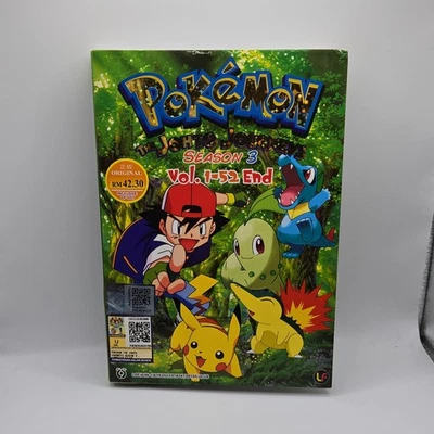 Pokemon Complete Season 3: The Johto Journeys (Ep. 1 - 52) DVD English Dubbed - Immagine 1 di 4