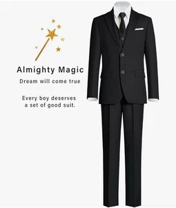 Brand New With Tags Dark Blue 7 Piece Suit Set Boys Size 18 - Picture 1 of 5