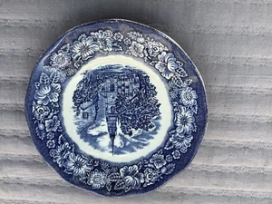 liberty blue historic colonial scenes Old North Church 1 Saucer - Picture 1 of 2