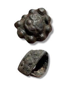 Antike Bronze Wikinger verzierte Perlen - Bild 1 von 14