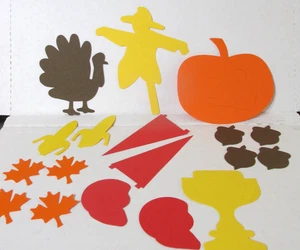 Creative Memories Collection Die Cut Shapes Fall Theme Pumpkin Leaves Turkey NEW - Picture 1 of 8