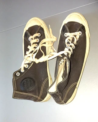 VINTAGE BASKETBALL SHOES, BALL BAND HIGH TOPS, BLACK CANVAS, UNUSED - Image 1 of 4