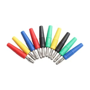Colorful Pack of Ten Nickel Plated For 3MM Banana Connectors for Electronics - Picture 1 of 12